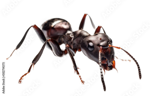 Ant isolated on white background - AI generative