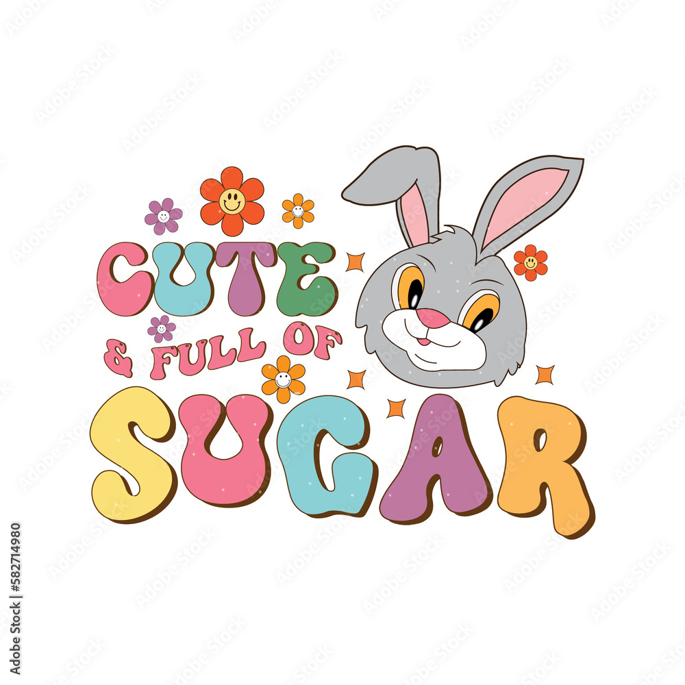 Obraz premium Easter Retro Sublimation Design