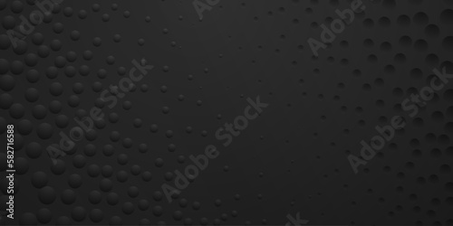 Wallpaper Mural Abstract background in black colors with many convex and concave small circles Torontodigital.ca