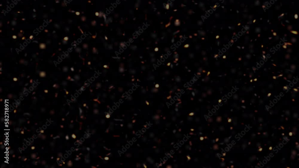 Fire and ash dust particle floating overlay looping on alpha background Fire and ash dust particle floating overlay looping on alpha background