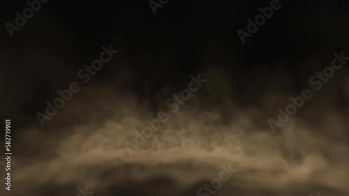 Ground dust smoke blowing on alpha background 