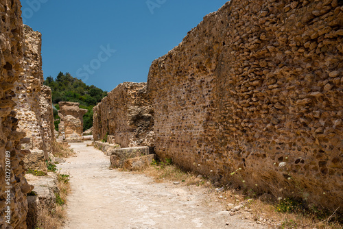 The Baths of Antoninus or Baths of Carthage in Tunis, Tunisia. These are the vastest set of Roman Thermae built on the African continent and one of three largest built in the Roman Empire.