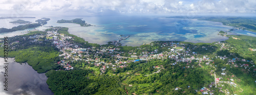Canvas Print Koror Island in Palau. Archipelago, part of Micronesia Region