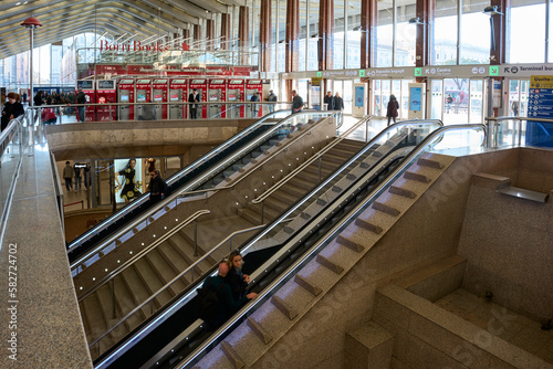 Photography The hall of Termini railway station in Rome, Italy