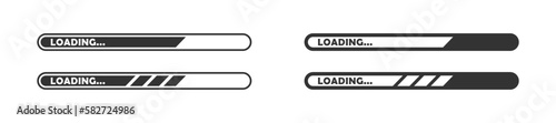 Loading icon set. Vector illustration.