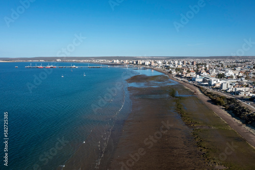Puerto Madryn City, entrance portal to the Peninsula Valdes natural reserve, World Heritage Site, Patagonia, Argentina. © foto4440