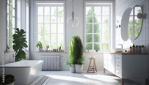 Bright and Airy Tips for Maximizing Natural Light in Your Bathroom © Retro graphics