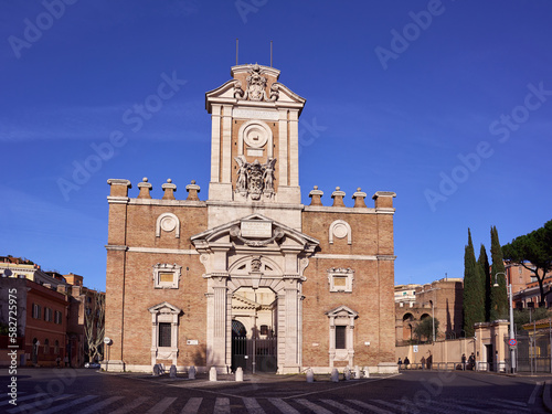 Photography Porta Pia, gate to the ancient Aurelian Walls of Rome, Italy