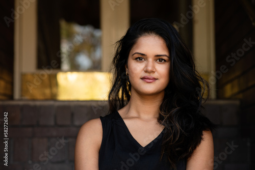 portrait of young indian woman photo