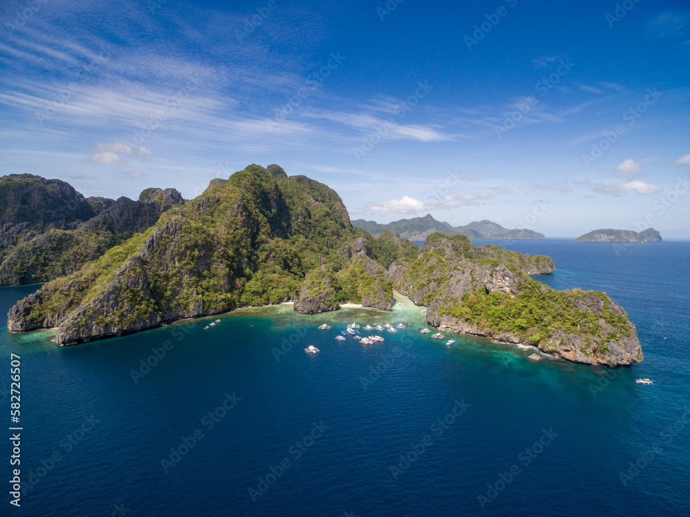 Big Lagoon in El Nido, Palawan, Philippines. Tour A route and Place. Miniloc Island