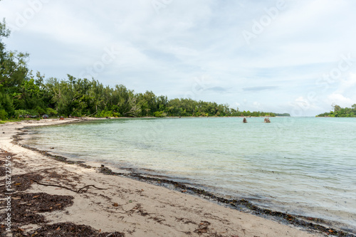 Beach in Peleliu, Palau Island. Micronesia.