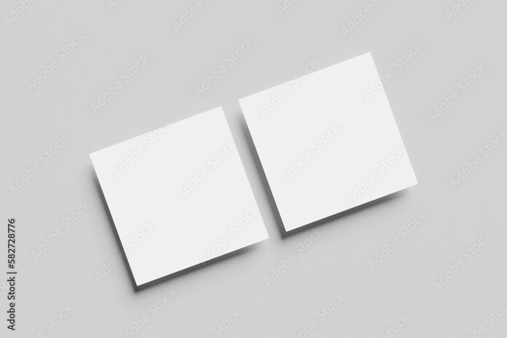 Square Business Card Blank Mockup Square Business Card Blank Mockup