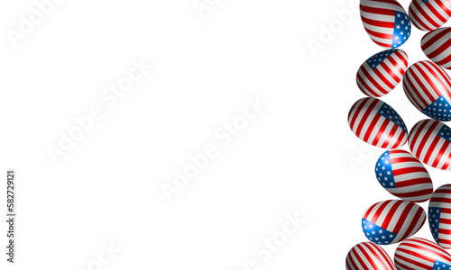 patriotic easter egg american flag isolated 