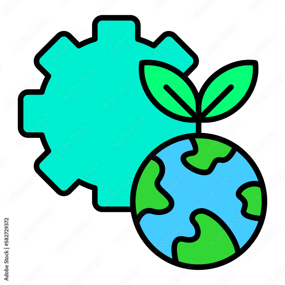 Ecosystem Filled Line Icon Ecosystem Filled Line Icon