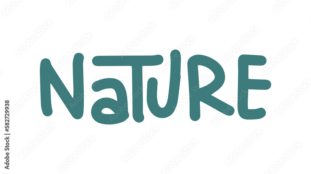 illustration nature word design element