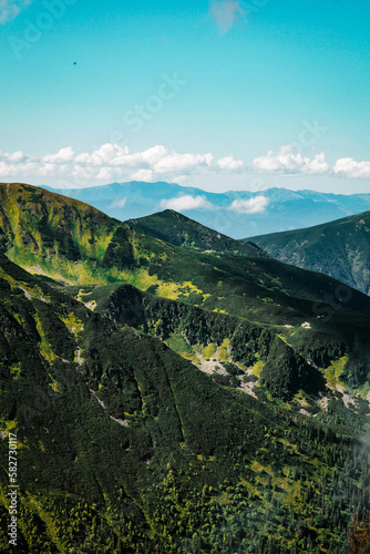 Nature scenery  high Tatras and valleys of Poland  clouds over mountains