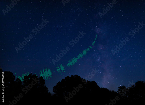Distant radio signal from the Milky Way