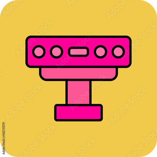 Kinect Multicolor Round Corner Filled Line Icon