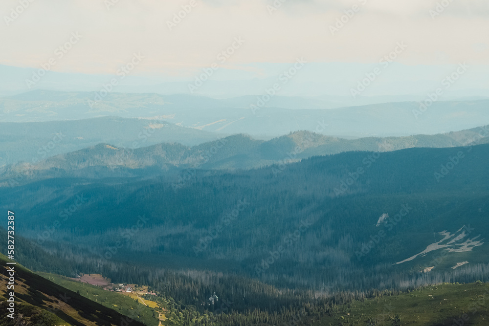 Nature scenery, high Tatras and valleys of Poland, clouds over mountains Nature scenery, high Tatras and valleys of Poland, clouds over mountains