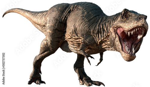 Tyrannosaurus from the Cretaceous era 3D illustration  © warpaintcobra