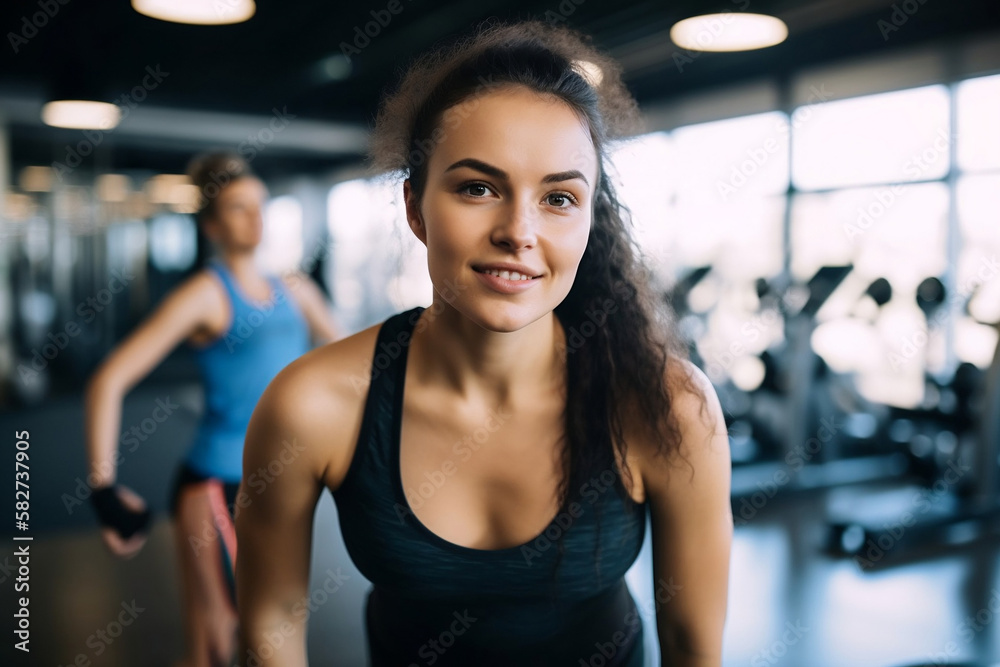 Women Fitness, gym ai generative Women Fitness, gym ai generative