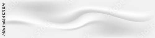 White texture 3D volumetric fabric folds, white waves for web design. Background for wedding card or flyer. 