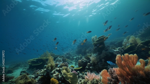 Wallpaper Mural Underwater Diving Tropical Scene With Sea Life In The Reef Torontodigital.ca