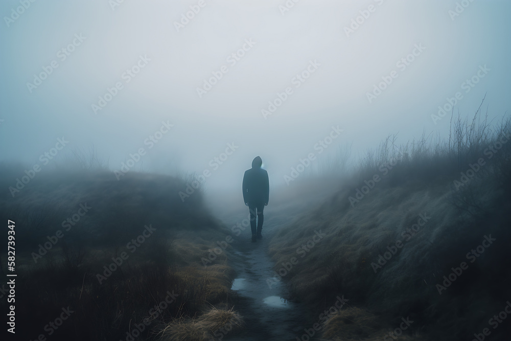 Lost in the mist -
(design created with generative ai technology) Lost in the mist -
(design created with generative ai technology)