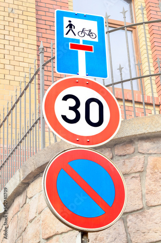 View of traffic signs in ci...