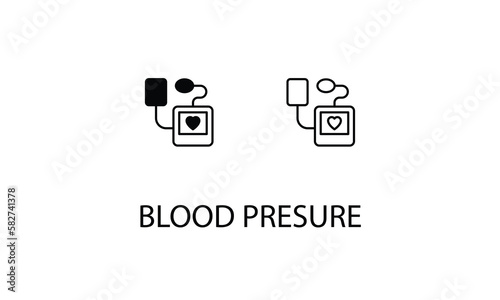 Blood pressure double icon design stock illustration