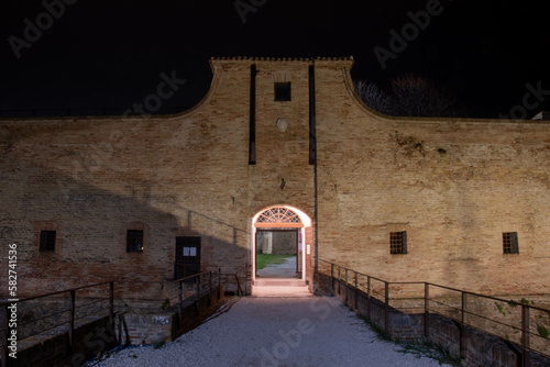 Esterno notte Rocca Malatestiana Fano photo