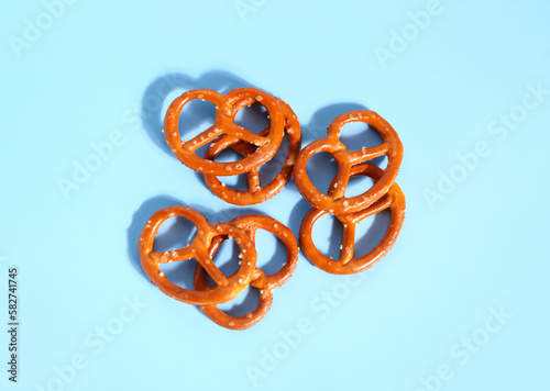 Crispy salted pretzel snack...