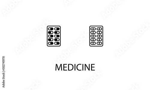 Medicine double icon design stock illustration