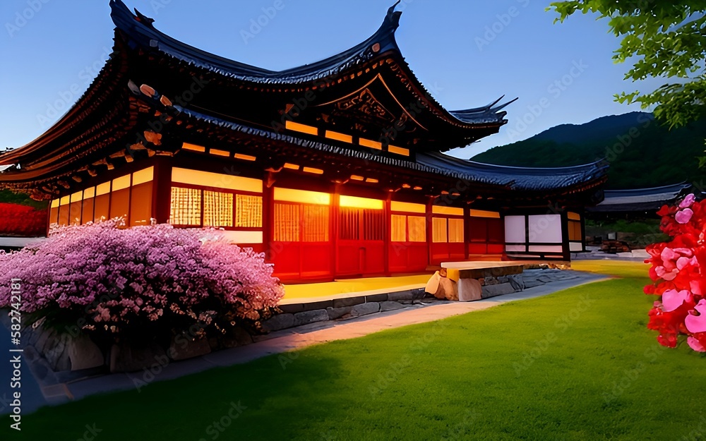 Obraz premium Temple Night