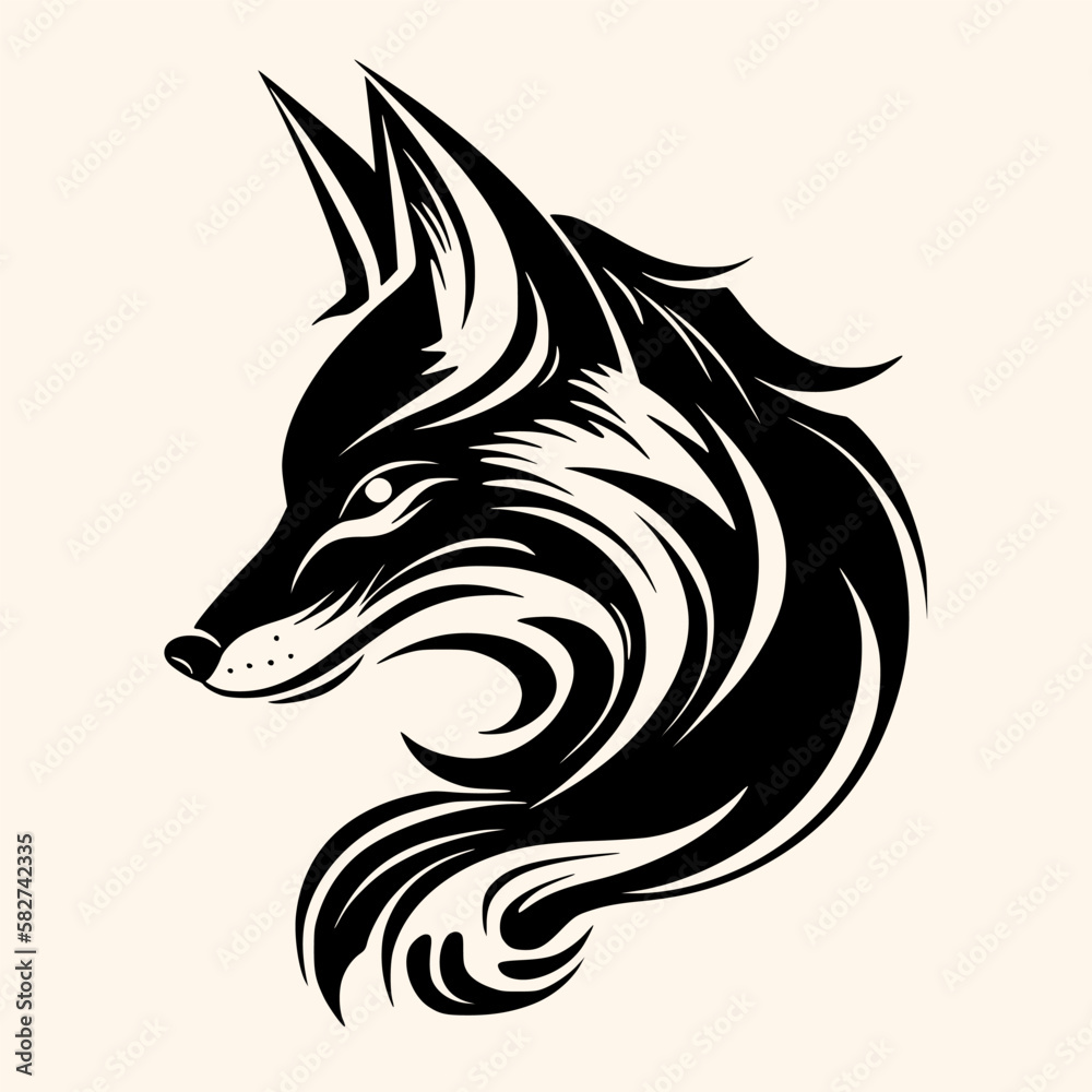 Fox vector for logo or icon, drawing Elegant minimalist style,abstract style Illustration Fox vector for logo or icon, drawing Elegant minimalist style,abstract style Illustration