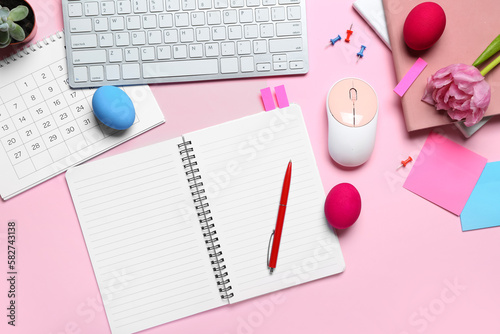 Blank notebook with office ...