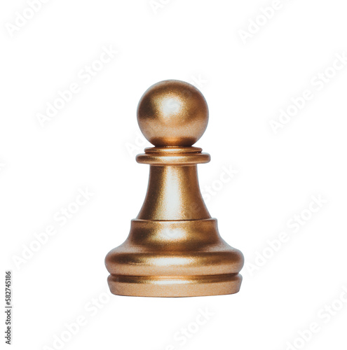 Chess Pawn isolated on isolated  transparent Background.