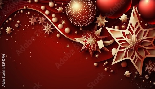 Merry Christmas and happy New Year background, Generative ai