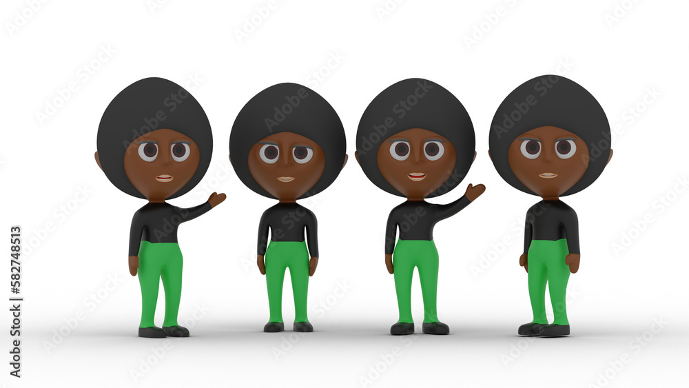 Fototapeta premium 3d people in a row