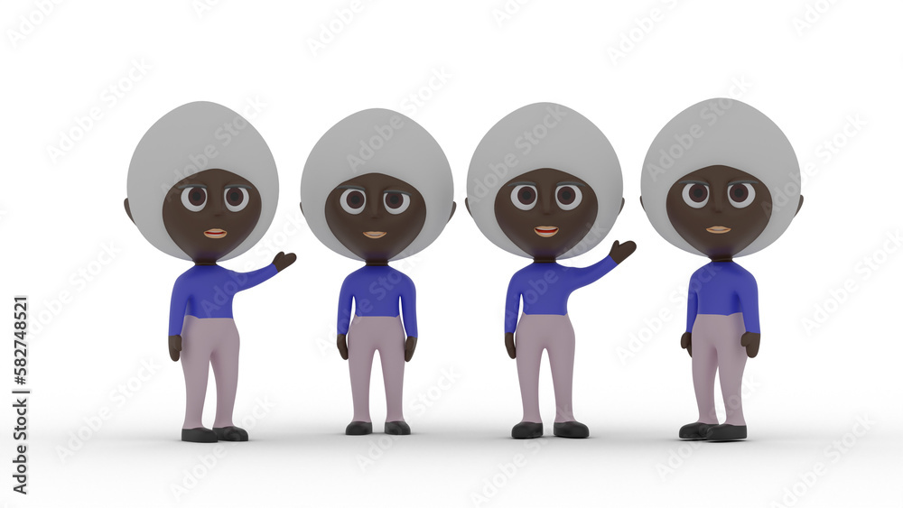Fototapeta premium 3d people in a row