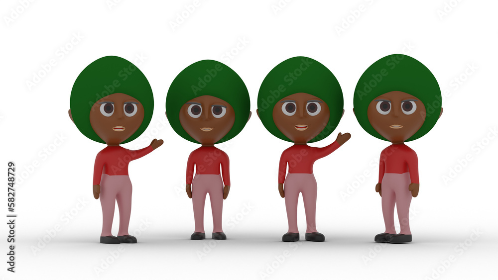 Fototapeta premium 3d people in a row