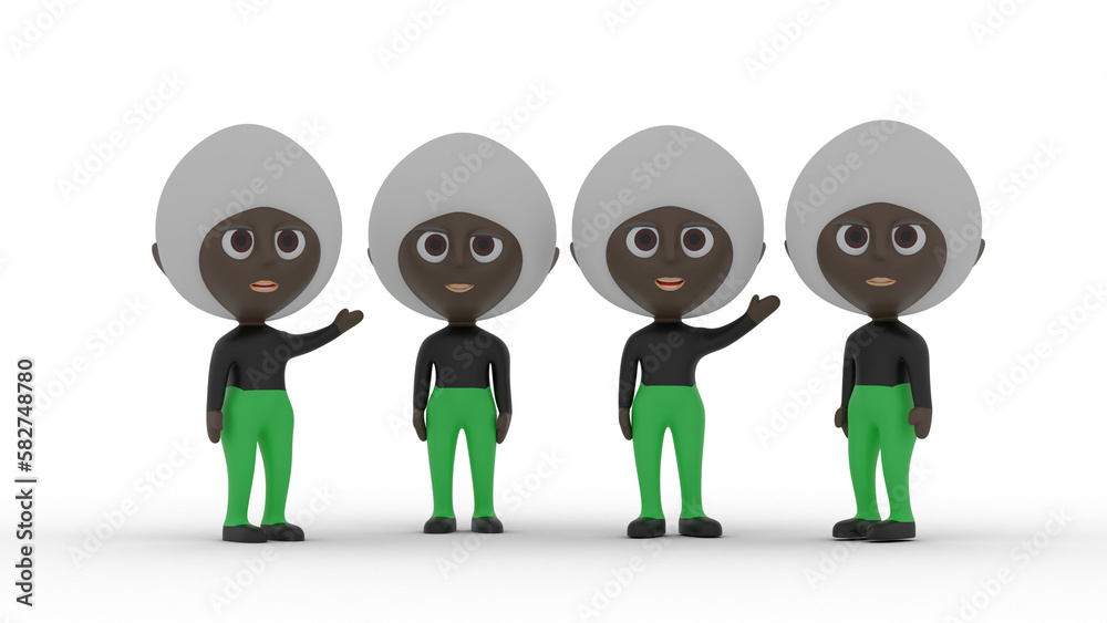Fototapeta premium 3d people in a row