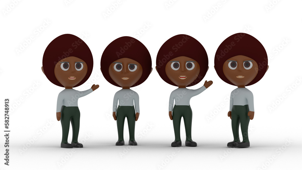 Fototapeta premium 3d people in a row