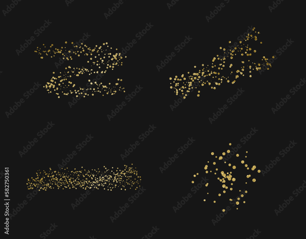 Golden glitter round confetti for design card
Golden glitter round confetti for design card