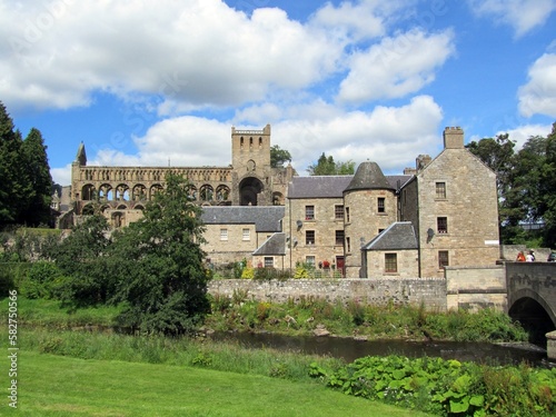 Jedburgh Abbey, Roxburghshire, from the south.