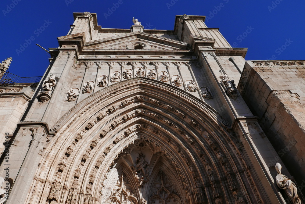  Sculptures du portail de la cathédrale de Tolède. Espagne