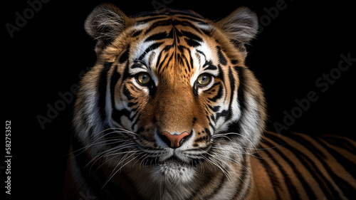 A Closeup Portrait of A Bengal Tiger © Daniel L