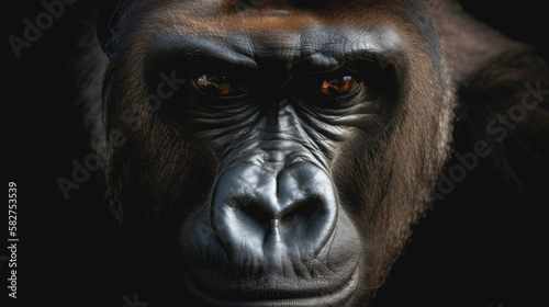 Closeup of a Lowland Gorilla