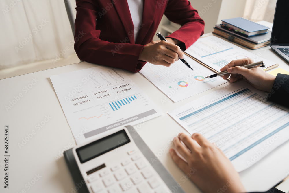 Business Consulting meeting working and brainstorming new business project finance investment concept. Business Consulting meeting working and brainstorming new business project finance investment concept.