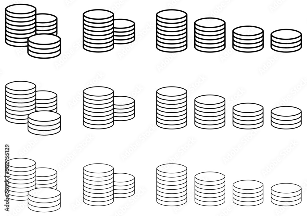 PIÈCES DE MONNAIE EMPILÉES
